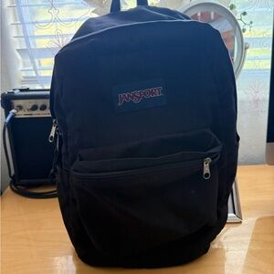 Jansport Black Everyday Backpack with Front Zip Pocket